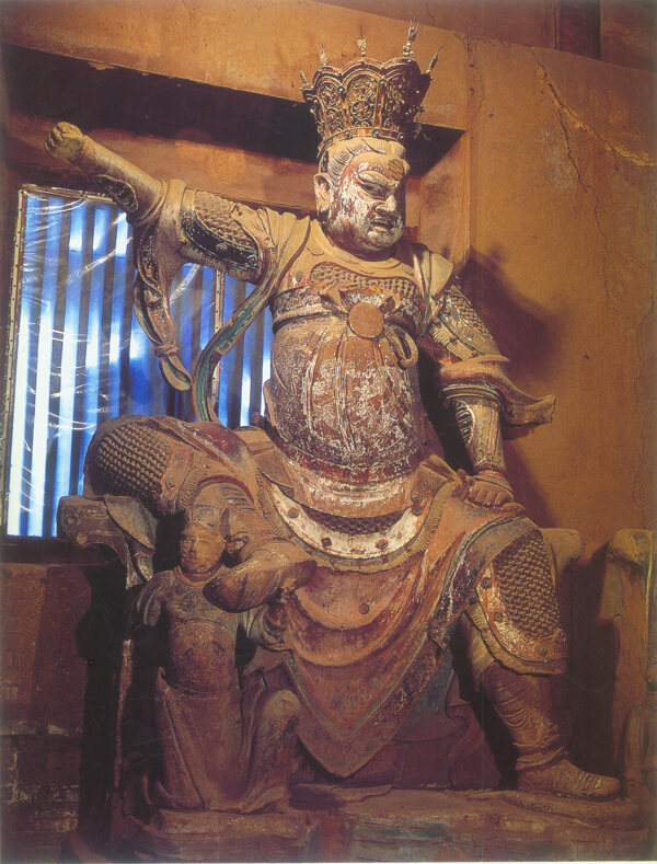 西方廣目天王彩塑圖片
