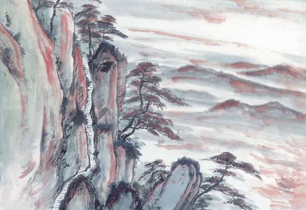 水墨山水畫圖片