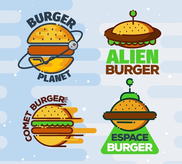 创意汉堡包标志图片