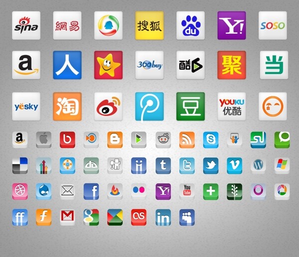 社交網(wǎng)站圖標(biāo)