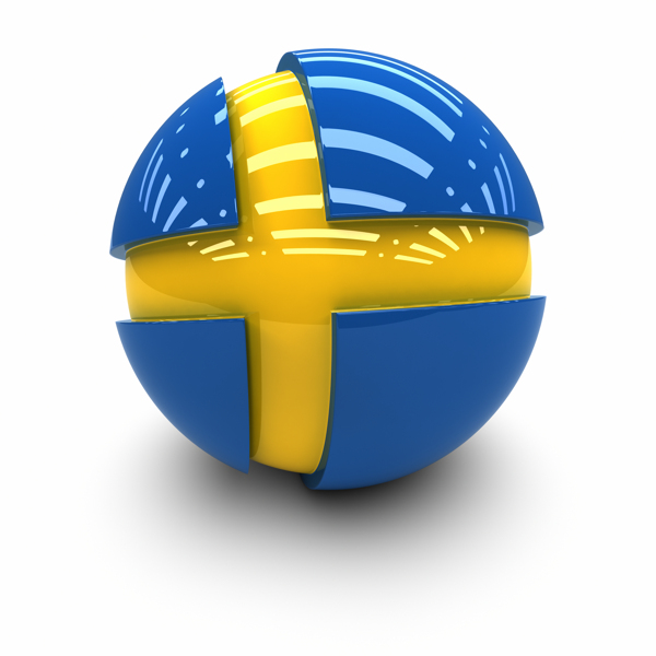 瑞典国旗球体图片
