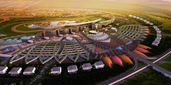 迪拜赛马场鸟瞰效果图图片