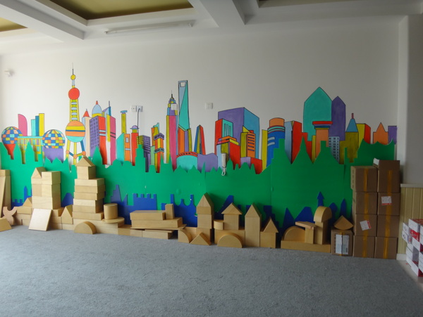 幼儿园墙绘上海印像图片