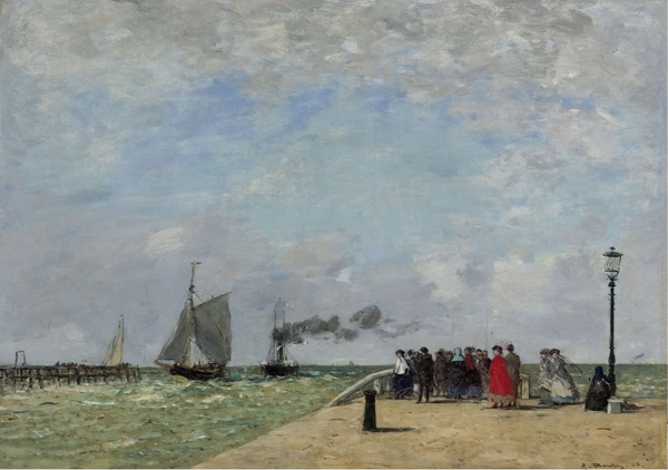 EugeneBoudinThePierinHavre1868.jpeg畫家風(fēng)景畫靜物油畫建筑油畫裝飾畫