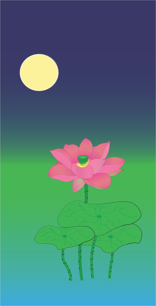 蓮花AI矢量圖