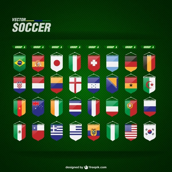 世界杯各国国旗