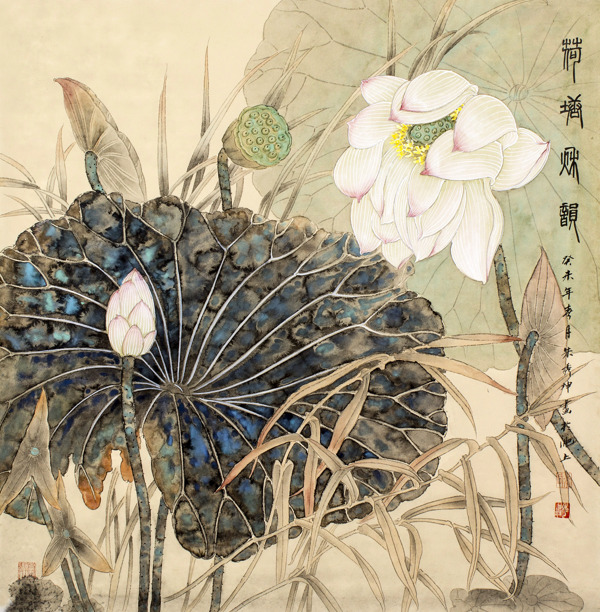 荷塘秋韻圖片