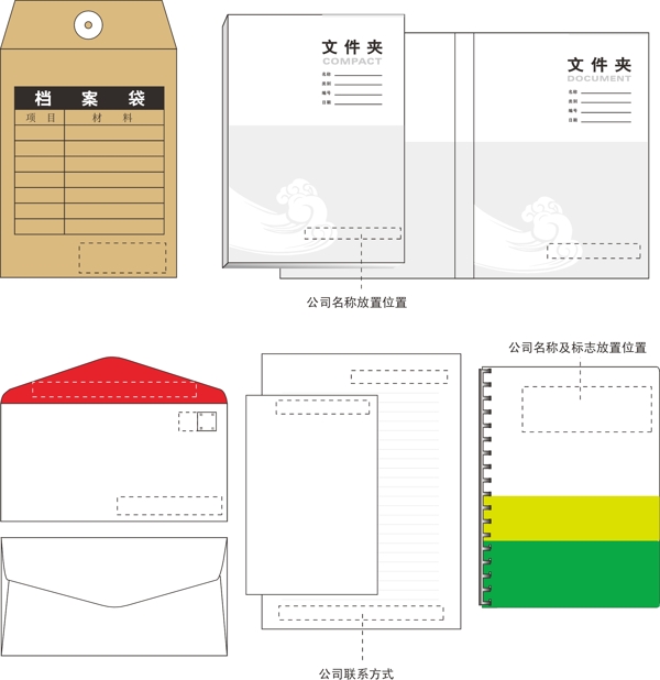辦公用品模板圖片