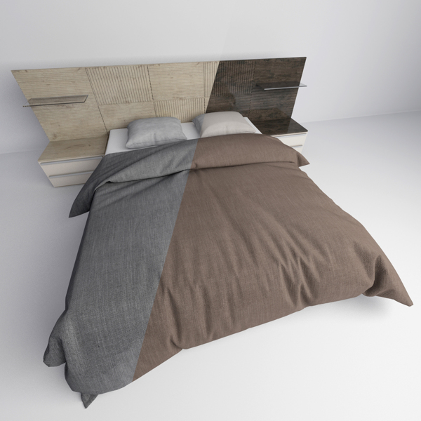 舒适温暖双人床3d模型