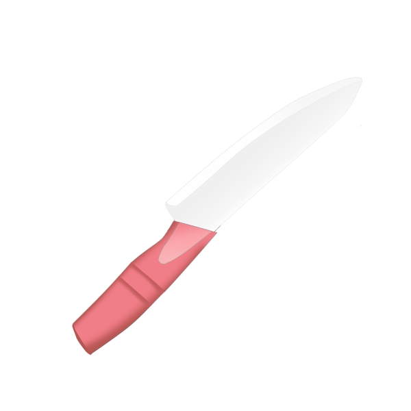 时尚玫瑰红陶瓷刀水果刀