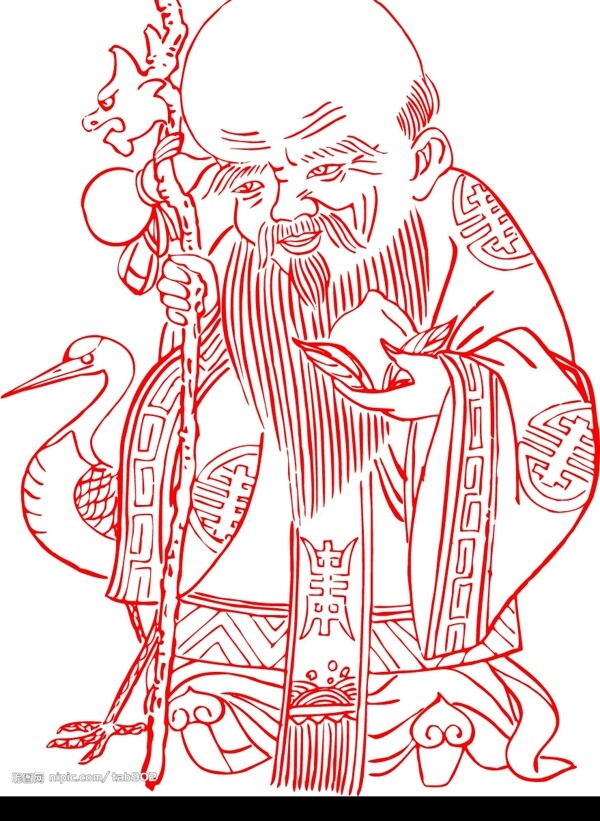 矢量中国神话人物图片