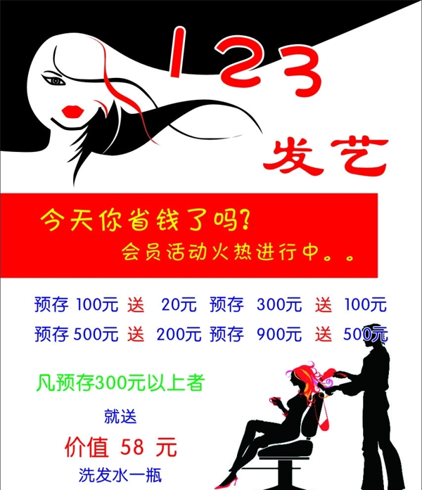 理發(fā)店價(jià)目表