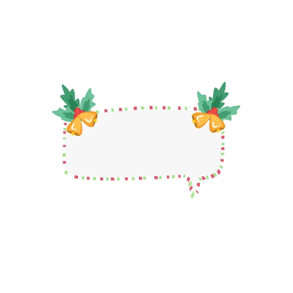 圣诞节手绘可爱圣诞边框对话框素材元素3