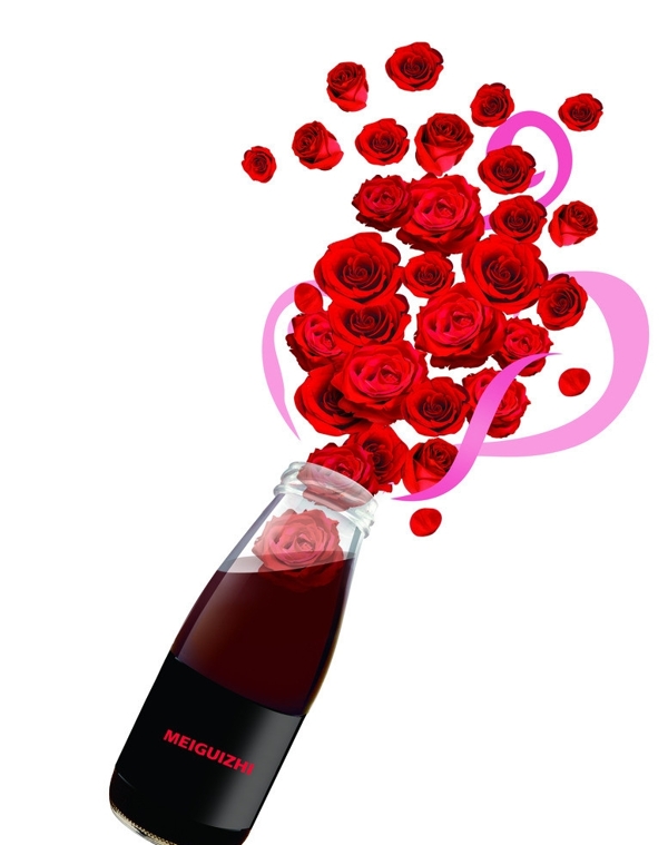 玫瑰花飲料圖片