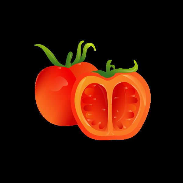 矢量蔬菜元素之番茄