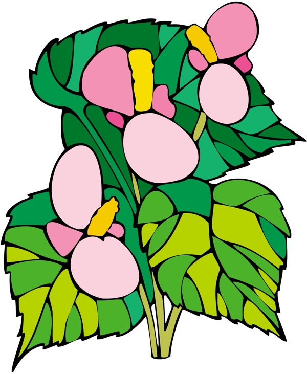 花朵花草鮮花矢量EPS格式0027