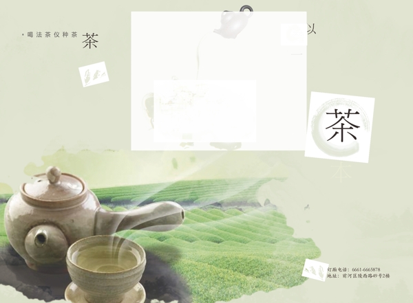 茶文化三折页设计