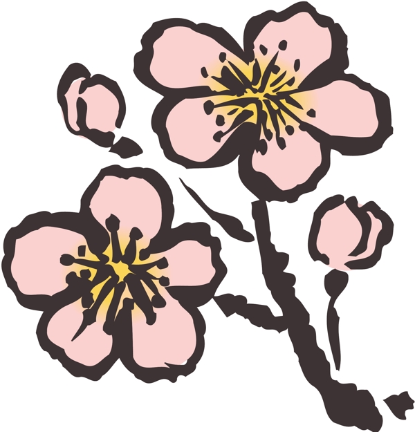 桃花節(jié)矢量圖片11