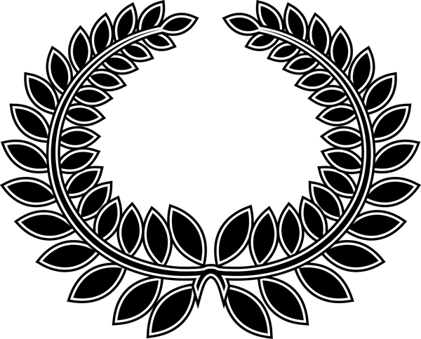矢量花卉桂冠