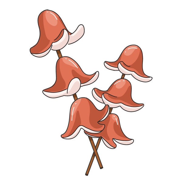 紅色的香腸裝飾插畫
