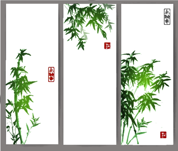 綠色竹子展板