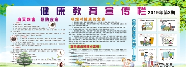 夏季健康教育宣傳欄