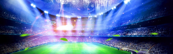 绚丽世界杯足球banner背景