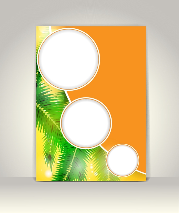 热带主题封面设计矢量素材