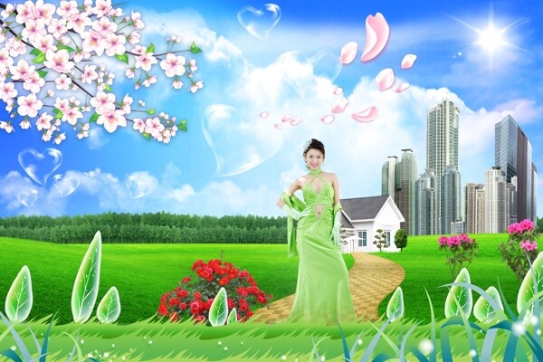 建筑風(fēng)光展板圖片