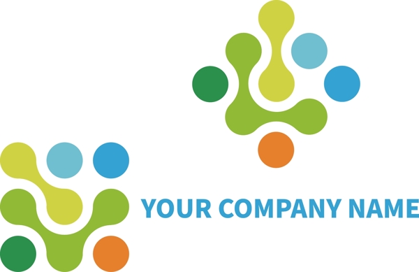 彩色水滴企业logo标志