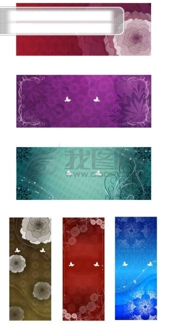 3款非常漂亮的韩国花纹背景矢量素材