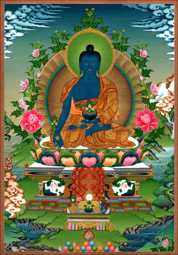 藥師佛唐卡圖片