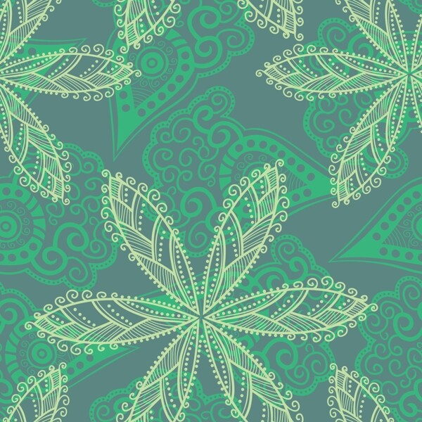 花的無縫紋理矢量花卉圖案