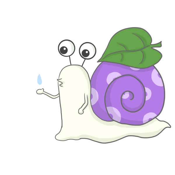 卡通蜗牛插画图片