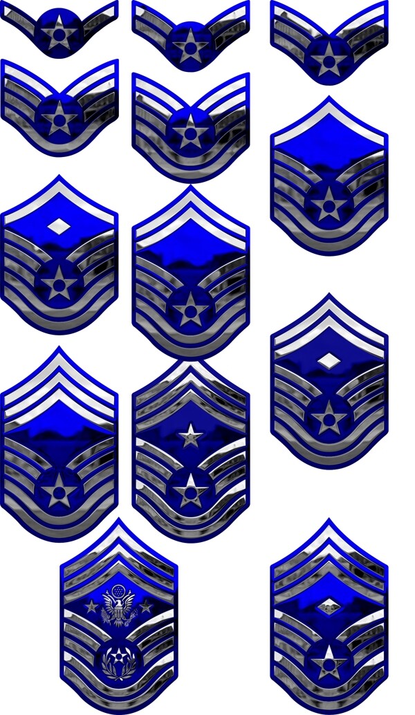 美国空军军衔标识图片
