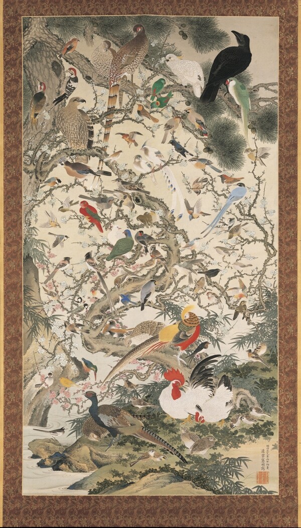 道云憲明百鳥圖圖片