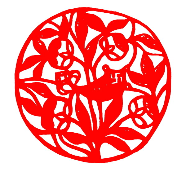 圓形窗花剪紙民間美術(shù)0051