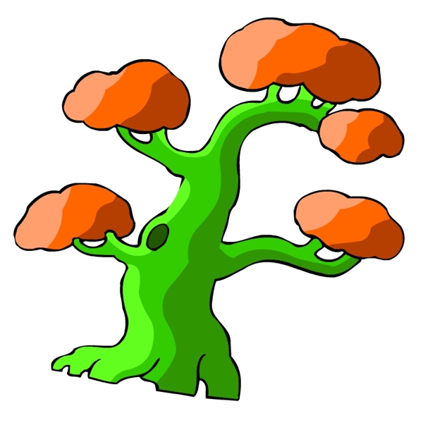 樹木古典插畫