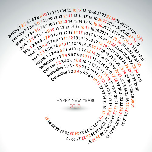 2016旋轉(zhuǎn)創(chuàng)意日歷模板