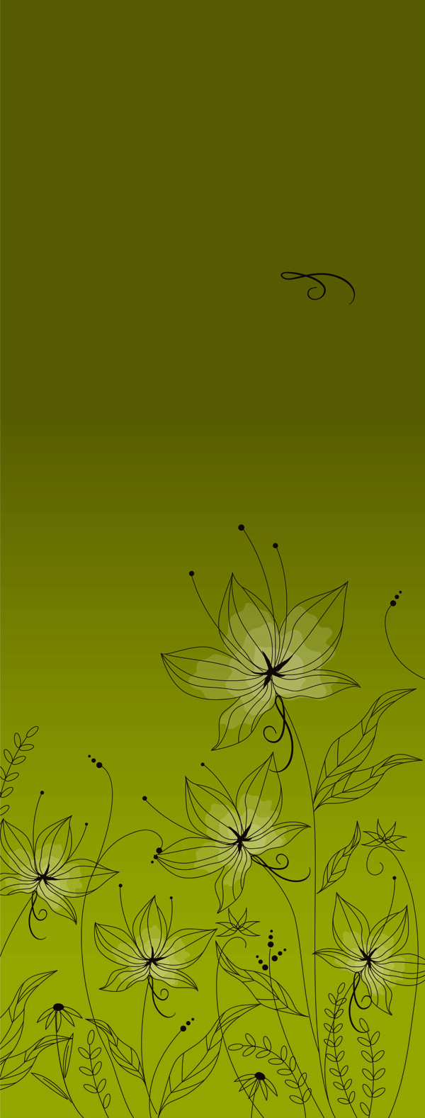 移門背景花開