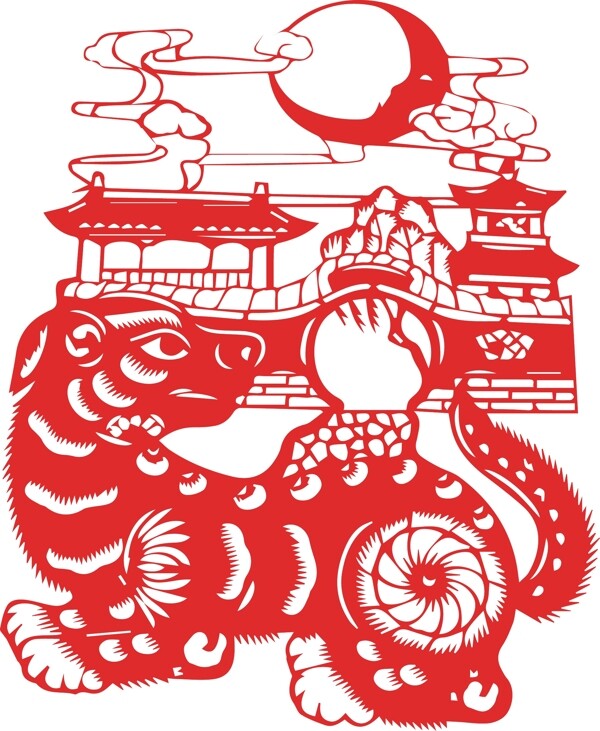 剪紙狗