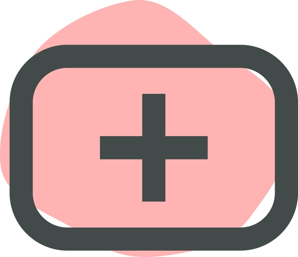 粉色医疗箱图标