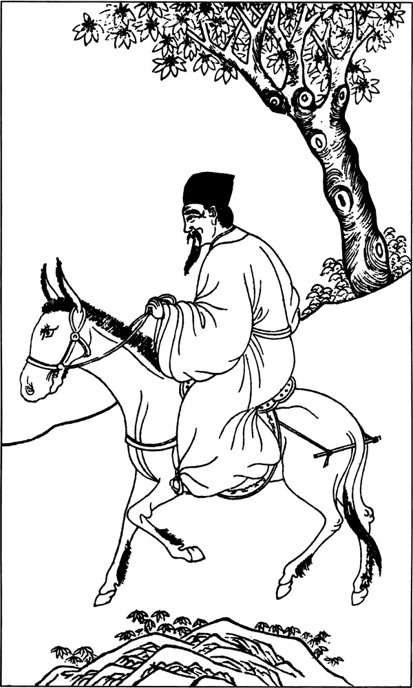 古版畫(huà)教化類(lèi)人物畫(huà)矢量EPS格式0460