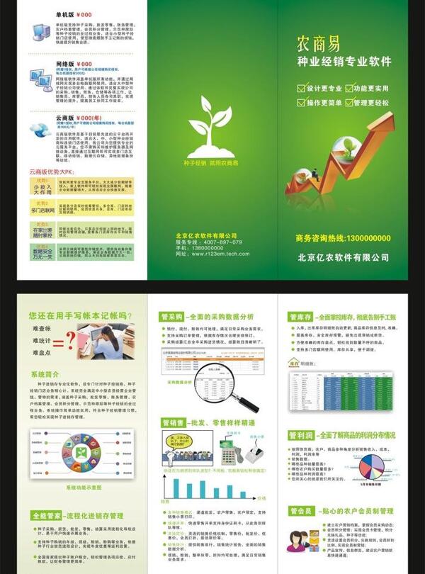 綠色三折頁圖片