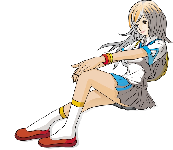 女性世界矢量人物AI0284