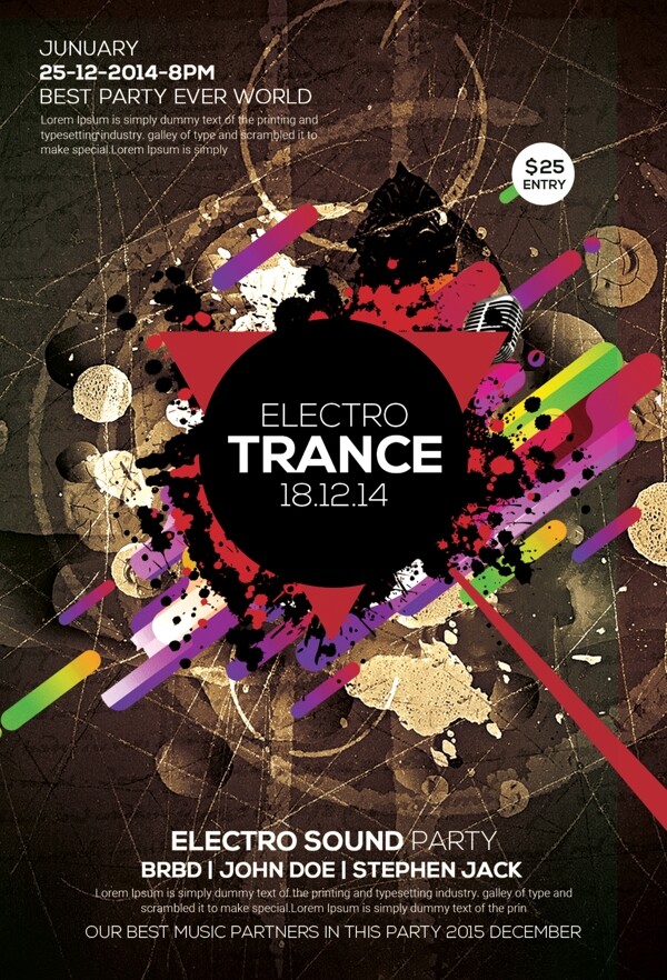ElectroTance傳單模板