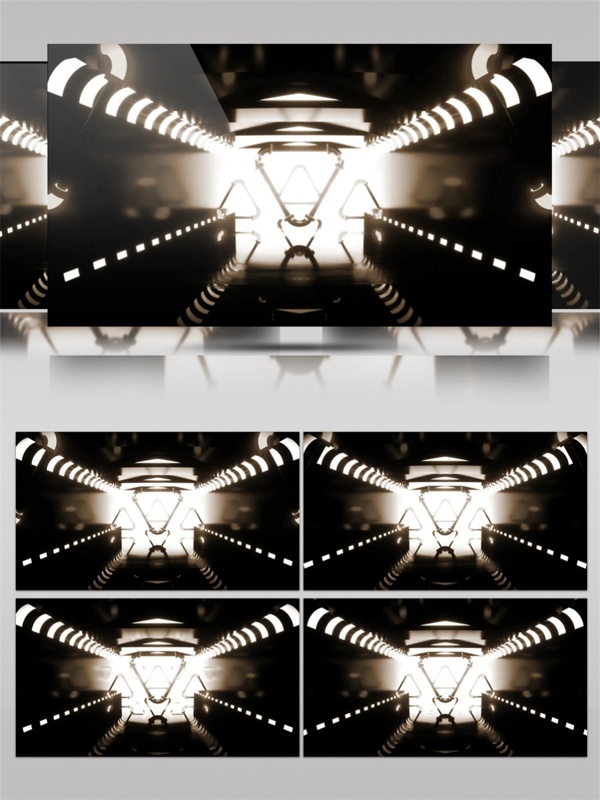 白色光束隧道动态视频素材