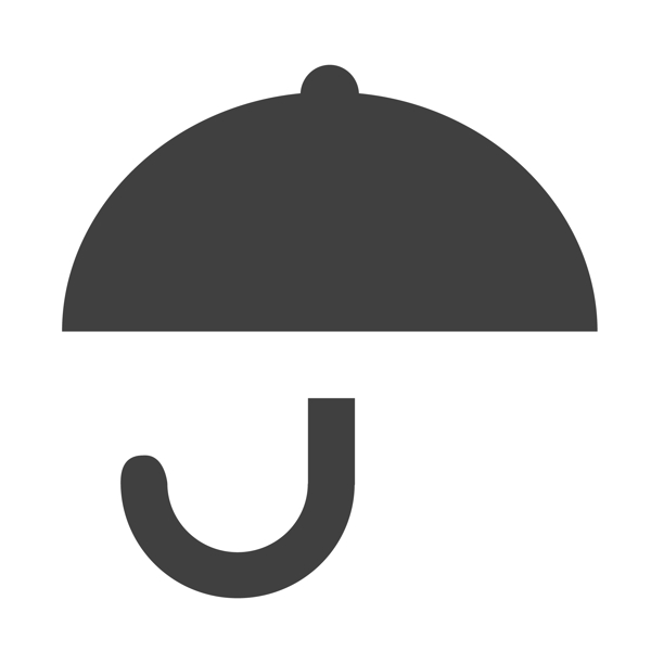 黑色的卡通雨伞