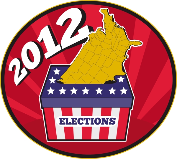 美国大选投票箱美国地图2012