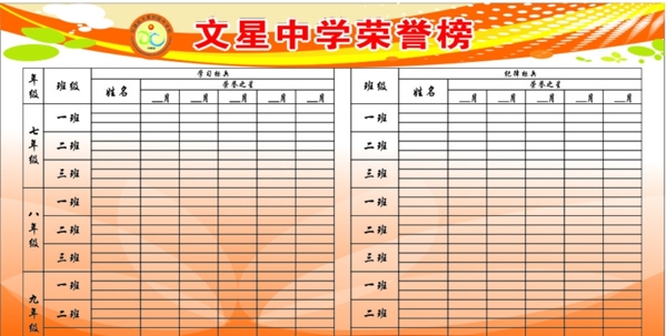 榮譽(yù)榜